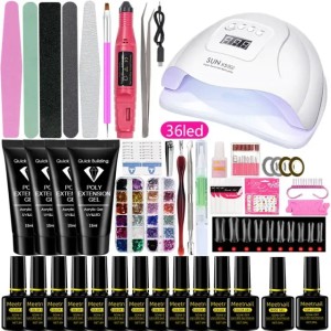 Manicure Sets Extend Semi-permanent Varnish Tools Kit with UV Lamp Polish Set Nail Drill Supplies for Professionals