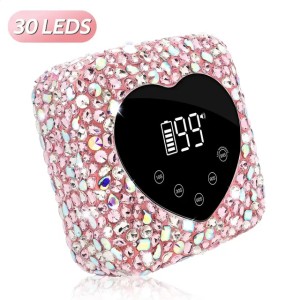 72W Cordless UV Lamp for Nails Rechargeable 30 LEDs Nail Dryer with 5 Timer Settings UV Light Cabin for Manicure Nail Tools 241119
