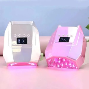 98W Rechargeable LED UV Lamp Cordless Battery Professional Nail Light with 4 Timers Fast Curing Nail Lamp for Salon and Home Use W250513