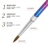 NEW Cross Border Hot Selling Metal Gradient Pole Pure Mink Hair Nail Crystal Pen Siberian Mink Hair Crystal Painting Carving Pen