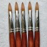 Nail Brushes Art Sculpture Carving Brush 1PCS Red Wood Kolinsky Acrylic Liquid Powder Round Painting Manicure Dotting Tools