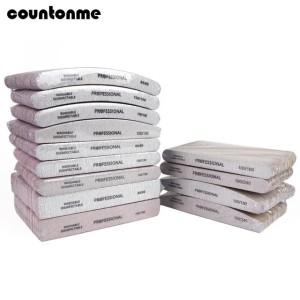 Nail Files 50pcs Professional Nail File 80100180240 Grey Manicure Buffer Block Mix Style Emery Board Pedicure Sanding Nail Salon Tools 231123