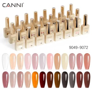CANNI Jelly Color Gel Nail Polish No TPO Translucent Gel Smooth Consistency Soak Off UV LED Semi Permanent Gel Round Brush 9ml L250920 (9052_Color)