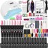 Nail Gel Kit Acrylic Nails Set With UV LED Lamp Dryer Color Gel Polish Kit Soak Off Manicure Tools Set 240702 (White Smoke)
