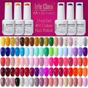 Arte Clavo 15ml Gel Nail Polishes Pink Hybrid Nail Gel Lak Manicure Semi-permanent Enamels Nude Varnish For UV LED Nail Supplies S250820 (Yellow)