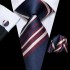 Hi-Tie Dark Red Striped 8.5 cm Tie Men Gravatas Classic 2023 Newest Design Silk Necktie Shirt Accessorie Mans Office Set Hanky Hi-Tie Dark Red Striped 8.5 cm Tie Men Gravatas Classic 2023 Newest Design Silk Necktie Shirt Accessorie Mans Office Set Hanky