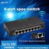 Network Switches 250M SPOE Switch Ethernet With 8 10/100Mbps Ports 6 PoE Splitter Suitable For IP Camera/Wireless AP/CCTV Camera System