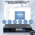 HORACO 10 Port Managed Gigabit Ethernet Switch 1000Mbps L2 Management Smart Network Switcher for Camera Surveillance Router