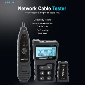 NOYAFA NF-488/NF-8209 POE Wire Checker RJ45 Cable Tracker LCD Display Measure Length Cat5 Cat6 Test Network Tool Lan Tester