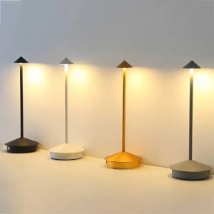 Rechargeable Table LED Lamp Touch Sensor Night Desk Lamp for Restaurant Hotel Bar Bedroom 3 Color Temperatures Stepless Dimming Z250508 (Emitting Yellow)