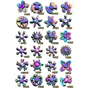 Colorful Spinning Top Zinc Alloy Fidget Spinner Wheels Gyro Toys Metal Bearing Rainbow Hand Spinners Focus Anti-Anxiety Toy Relieves Stress Adult DHL