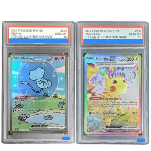 Diy 2024 English Paldean Fates 232 Mew Authentication Grading 10 Collection Card Toy L250928ZV0M