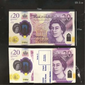 Best 3A Copy Fake uk High Guality Plastic Printed Toys Pounds Notes GBP British 10 20 50 Prop Money Realistic usd Cad AUD Bank euro Dollars QC 3C Better 0114