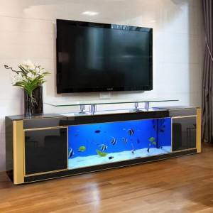 Large Custom Glass Clear Luxury Aquarium Tank Fish For Home big Fish tank of TV cabinet Goldfish tank landscaping customization