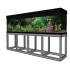 Langle Manufacturer Direct Supply 300 gallon large aquarium fish aquarium tank large Double-layer aluminum profile fish tank (Color_Size:Grey_M)
