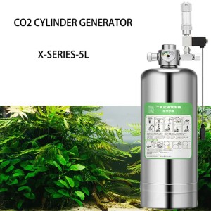 Aquarium CO2 Generator system Kit Stainless Steel CO2 Cylinder Generator System Carbon Dioxide Reactor Kit For Plant Fish 5L (Default)