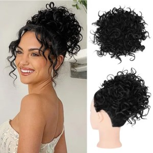 Other Synthetic Messy Bun Chignon Short Wave Curly Elastic Drawstrin Buns Ponytail 10 Inch Puffy False Hairpiece Drop Delivery Produc Otnx5