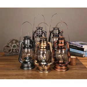 Hot sale 24cm old lantern bronze kerosene lamp old oil lamp vintage lantern retro nostalgic photography props