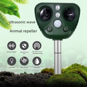 Factory solar bird repellent ultrasonic flash dog repellent cat repellent ultrasonic solar animal repellent