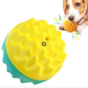 Dog Toys Cat Puppy Sounding Polka Squeaky Tooth Cleaning Ball TPR Training Pet Teeth Chewing Toy Thorn Balls