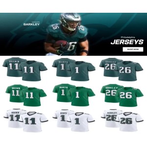 26 Saquon Barkley Jalen Hurts EaglesJerseys Super Bowl LIX custom Jerseys Kenny Pickett Jason Kelce Brown Sanders DeVonta Smith Haason Reddick Swift
