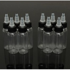 New 120ml 4OZ Twist Cap Empty Plastic Transparent Tattoo Ink Pigment Bottle Supplies