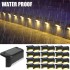 Warm White LED Solar Step Lamp Waterproof Path Stair Outdoor Garden Lights Balcony Light Decoration for Patio Stair Fence Light Y240906 (Emitting) Warm White LED Solar Step Lamp Waterproof Path Stair Outdoor Garden Lights Balcony Light Decoration for Patio Stair Fence Light Y240906 (Emitting)