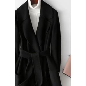 D5248 Double-faced cashmere coat for women, medium and long, short 2024 autumn and winter new wool coat for women (Color 20 - Size Size Guide)