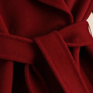 D10142 Double-faced cashmere coat for women long 2024 new style over knee high-end autumn and winter temperament (Color 1 - Size Size Guide)