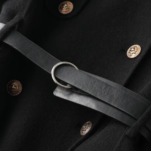 D5241 New autumn and winter double-faced wool cashmere coat for women, medium and long, loose, fashionable and high-end (Color 2 - Size Size Guide)