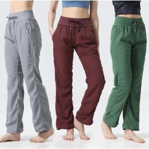 Womens Dance Studio Pant Loose Workout Mid Waist Sports For Women Casual Gym Yoga Long Wide Leg Pants Trousers RG