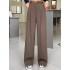 Women's Pants Women Fashion Versatile Suit Lady Designer Comfortable Baggy High Wide Leg Waisted Trousers Female Slacks Straight Women's Pants Women Fashion Versatile Suit Lady Designer Comfortable Baggy High Wide Leg Waisted Trousers Female Slacks Straight